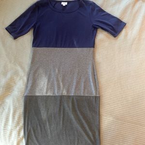 New Without Tags- NWOT.  Color block t shirt dress MIDI length